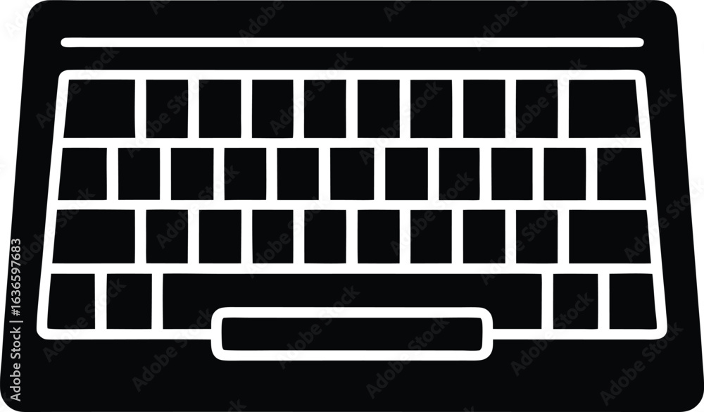 Aufkleber minimalist icon a computer keyboard technology input