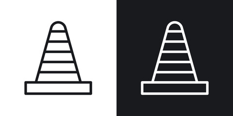 Road cone icon vector pictogram. UI. EPS10. - Vector
