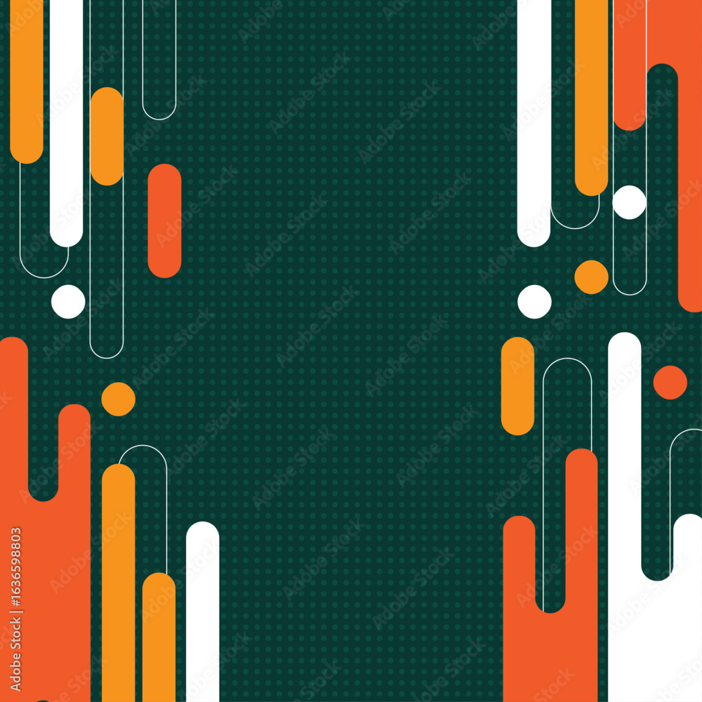 Poster abstract geometric element gradient color modern design vector background.