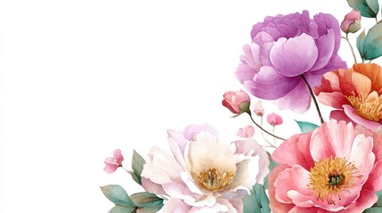 Watercolor floral arrangement background design