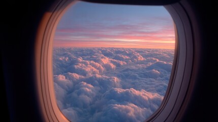 Obraz premium Amazing sky view from airplane window