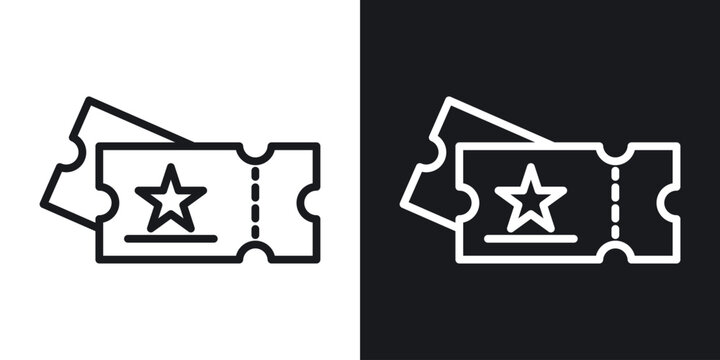 Movie ticket icon vector pictogram. UI. EPS10. - Vector