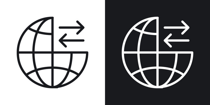 Import and export icon vector pictogram. UI. EPS10. - Vector