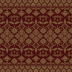 Classic Damask Seamless Pattern - Elegant Vector Design Inspired by Traditional Textile Art