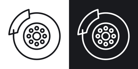 Disk brake icon vector pictogram. UI. EPS10. - Vector