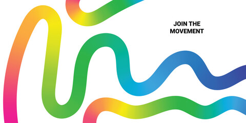 Abstract Backgrounds with Color Lines. Pattern Design with Gradient Graphic Shapes. Dynamic Waves. Modern Rainbow Ribbons