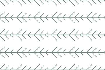 Seamless geometric pattern with horizontal gray Christmas trees, festive winter holiday design, decorative pine silhouette background, repeating texture Wrapping paper and textile. Scandinavian style.