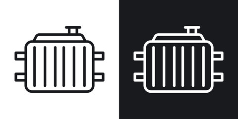 car radiator icon vector pictogram. UI. EPS10. - Vector