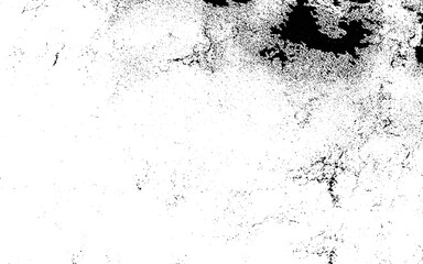 Distressed black texture. Dark grainy texture on white background. Dust overlay textured. Grain noise particles. Rusted white effect. Grunge design elements. Vector illustration