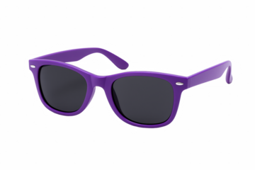 Stylish Purple Wayfarer Sunglasses with Dark Lenses, Offering a Bold and Fashionable Accessory for Sun Protection