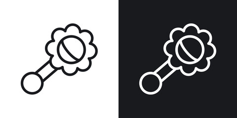 baby rattle icon vector pictogram. UI. EPS10. - Vector