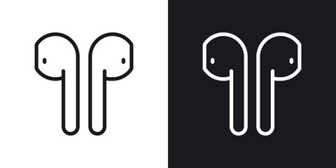 Air pods icon vector pictogram. UI. EPS10. - Vector