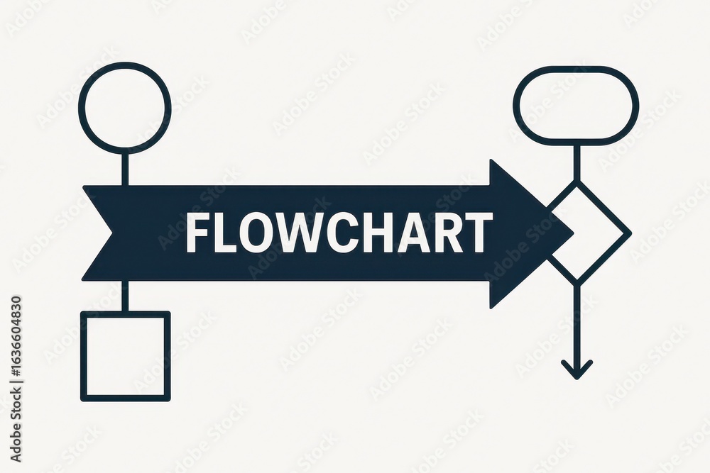 Poster visualize your data flow with this iconic flowchart illustration