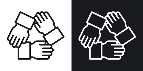 Fototapeta premium Teamwork icon vector pictogram. UI. EPS10. - Vector