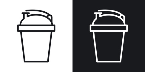 Protein shake icon vector pictogram. UI. EPS10. - Vector