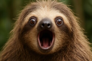 Naklejka premium A Moment of Wild Eyes in the Forest