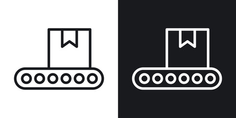 Conveyor belt icon vector pictogram. UI. EPS10. - Vector