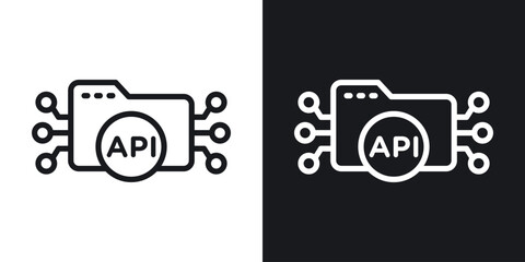 API icon vector pictogram. UI. EPS10. - Vector