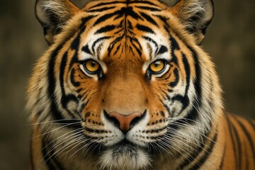 Naklejka premium The Majestic Gaze of a Tiger