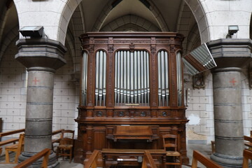 Eglise Notre-Dame de l'Assomption, église de style néogothique, ville de Mimizan, département...