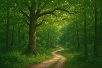 Fototapeta premium A Serene Forest Pathway