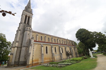 Eglise Notre-Dame de l'Assomption, église de style néogothique, ville de Mimizan, département...