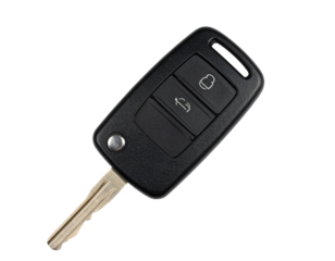  Smart Car Key with Foldable Metal Blade, isolated on white background