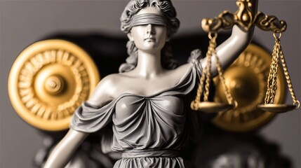 Obraz premium Lady justice statue symbol of law and justice