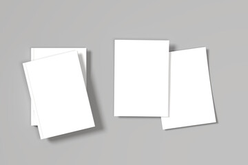 Fototapeta premium a4 flyer blank mockup modern with Blank magazine page for mock up text overlay.