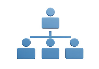 Isolated Organizational Chart of a Company