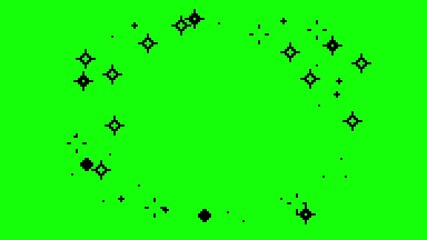 Video Abstract Pixelated Dots Fireworks Exploding on Green Screen. New Year, Holiday Fireworks in Pixel Art Retro Style. For all fans of pixel art and retro video games