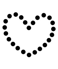 Heart clip art design on plain white transparent isolated background for card, shirt, hoodie, sweatshirt, apparel, tag, mug, icon, poster or badge