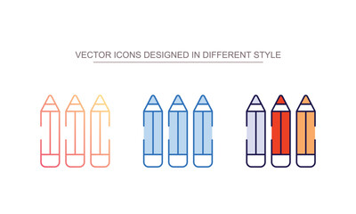 Pencils icon design with white background stock illustration