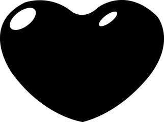 Heart clip art design on plain white transparent isolated background for card, shirt, hoodie, sweatshirt, apparel, tag, mug, icon, poster or badge