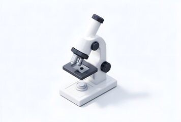 White microscope laboratory equipment for science and medical research tool