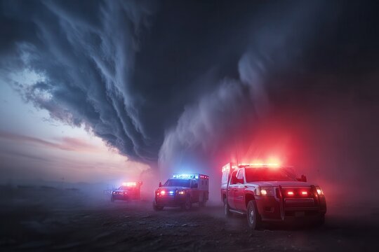 Emergency alerts and warnings for tornadoes during dangerous weather situations