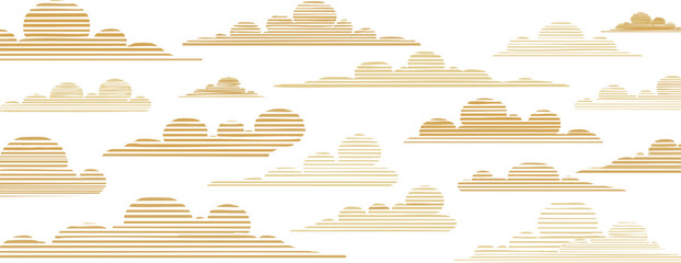 Golden cloud pattern design perfect for branding, backgrounds, and modern abstract visuals