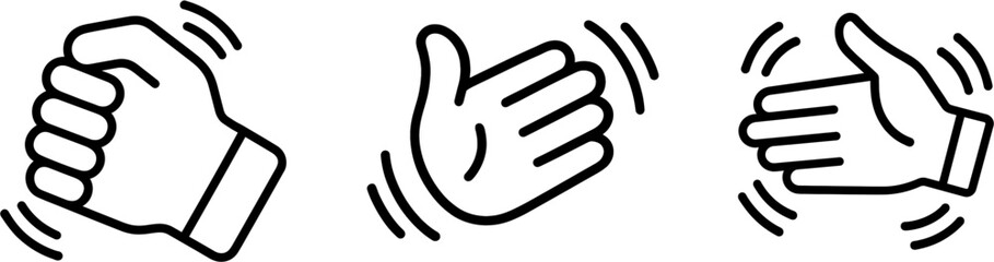 Obraz premium Shake gesture outline vector