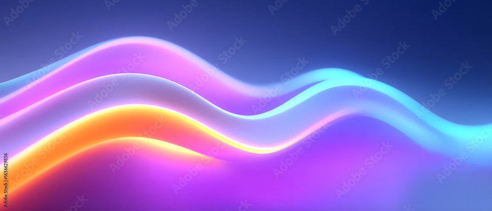 Poster futuristic glowing light flowing abstract gradient background