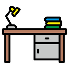 Office Desk  Icon Element For Design