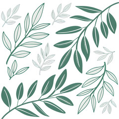 seamless pattern with leaves