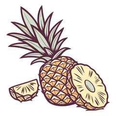 illustration of pineapple