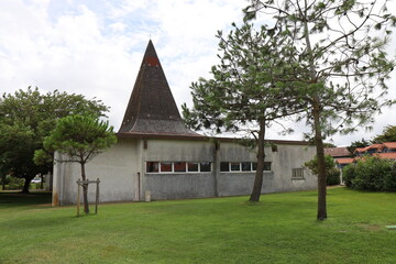 Eglise Notre-Dame des dunes, église construite au 20ème siècle, ville de Mimizan, département...
