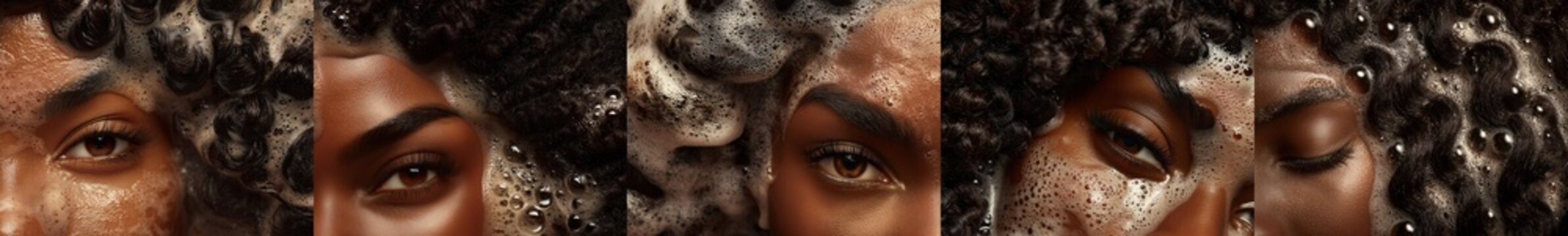 African American Detailed Hair Coils | 5 image bundle