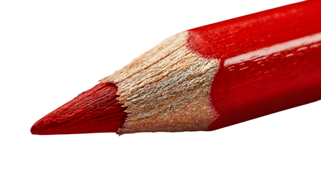 Hand-drawn red pencil sketch tool on a white background