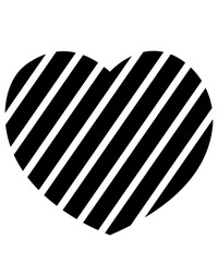 Heart clip art design on plain white transparent isolated background for card, shirt, hoodie, sweatshirt, apparel, tag, mug, icon, poster or badge