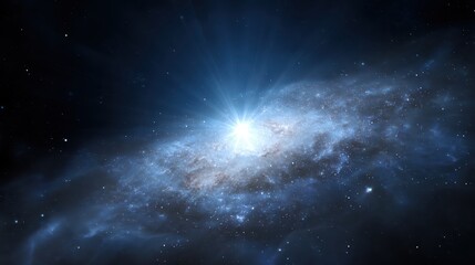 Celestial Symphony: A breathtaking view of a galaxy shines with ethereal light, showcasing the vastness and beauty of space, a testament to the wonders of the cosmos.