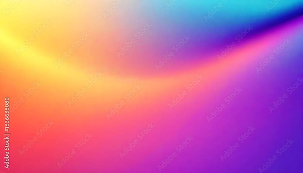 Poster abstract vibrant gradient background with flowing colors, showcasing a spectrum of hues from yellow 