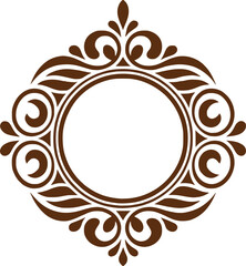 Ornamental Frame Design Vintage Style with Swirling Elements A Classic Artistic Border Decorative Element, Perfect for Invitations and Graphic Projects