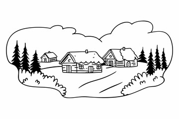 Fototapeta premium house in the forest